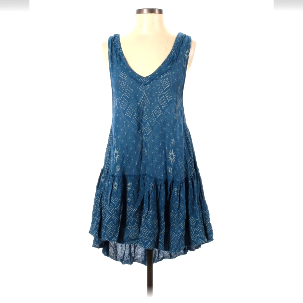 Free People Teal Drop Waist Dress Size Small